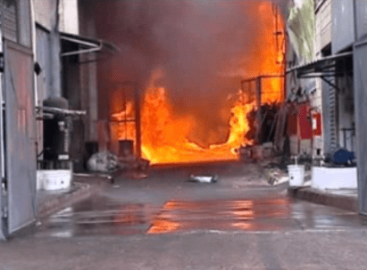 incêndio fábrica