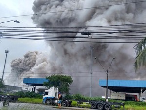 Vazamento de gás atinge Guarujá, no litoral de São Paulo (Foto: G1)