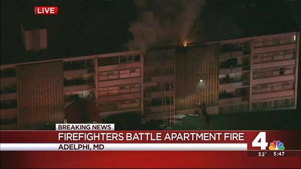 Prince George's County Fire spokesman Mark Brady describes the scene at a two-alarm fire at a six-story apartment building in Adelphi, Maryland. (Published Wednesday, Jan. 13, 2016) - Fonte: nbcwashington.com 