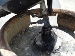 Botijão de gás que estava na clínica (Foto: Divulgação/Corpo de Bombeiros)