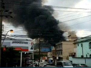 Incêndio aconteceu no setor de Aciaria da Usina Presidente Vargas (Foto: Reprodução/TV Rio Sul)